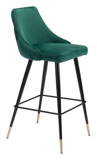 Green Upholstered Bar Stool - Piccolo-3