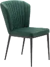 Tolivere Dark Green Upholstered Dining Room Chair (Set of 2)