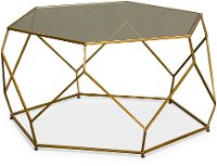 Modern Gold Hexagonal Coffee Table - Roxy-2