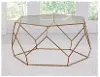 Roxy Gold Hexagonal Coffee Table