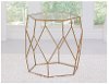 Modern Gold Hexagon End Table - Roxy