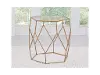 Modern Gold Hexagon End Table - Roxy