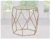 Roxy Gold Hexagon End Table