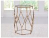 Modern Gold Hexagon Accent Table - Roxy