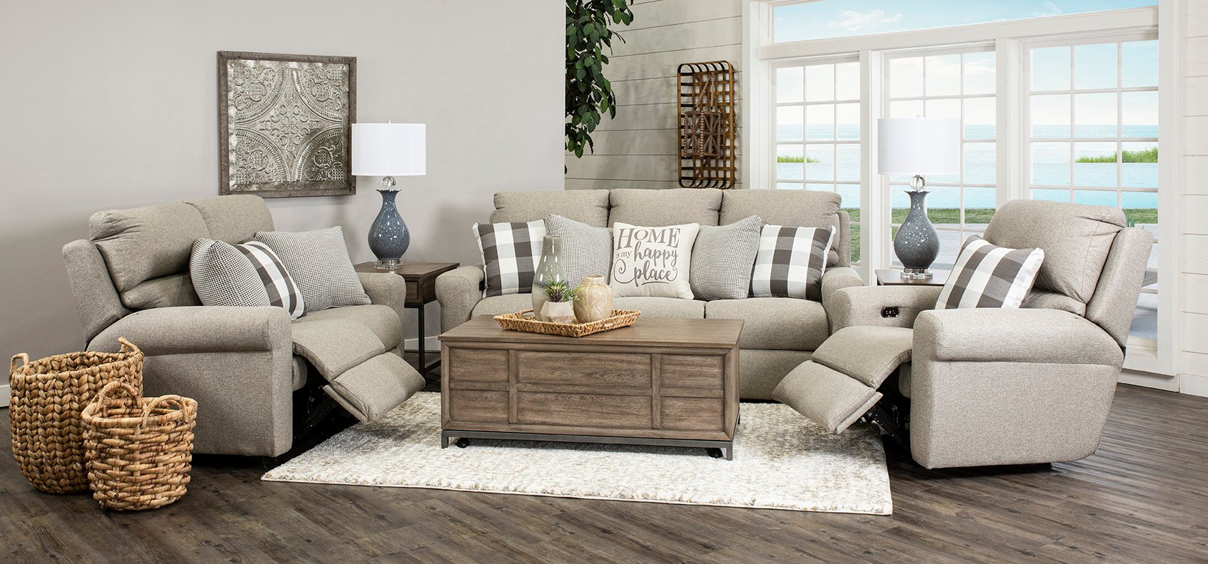 Westport Metal Gray Lay Flat Power Reclining Loveseat-3