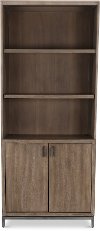 Desert Brown Contemporary Bookcase with Door - Trellis