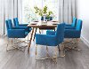 Blue Upholstered Dining Room Arm Chair - Honoria