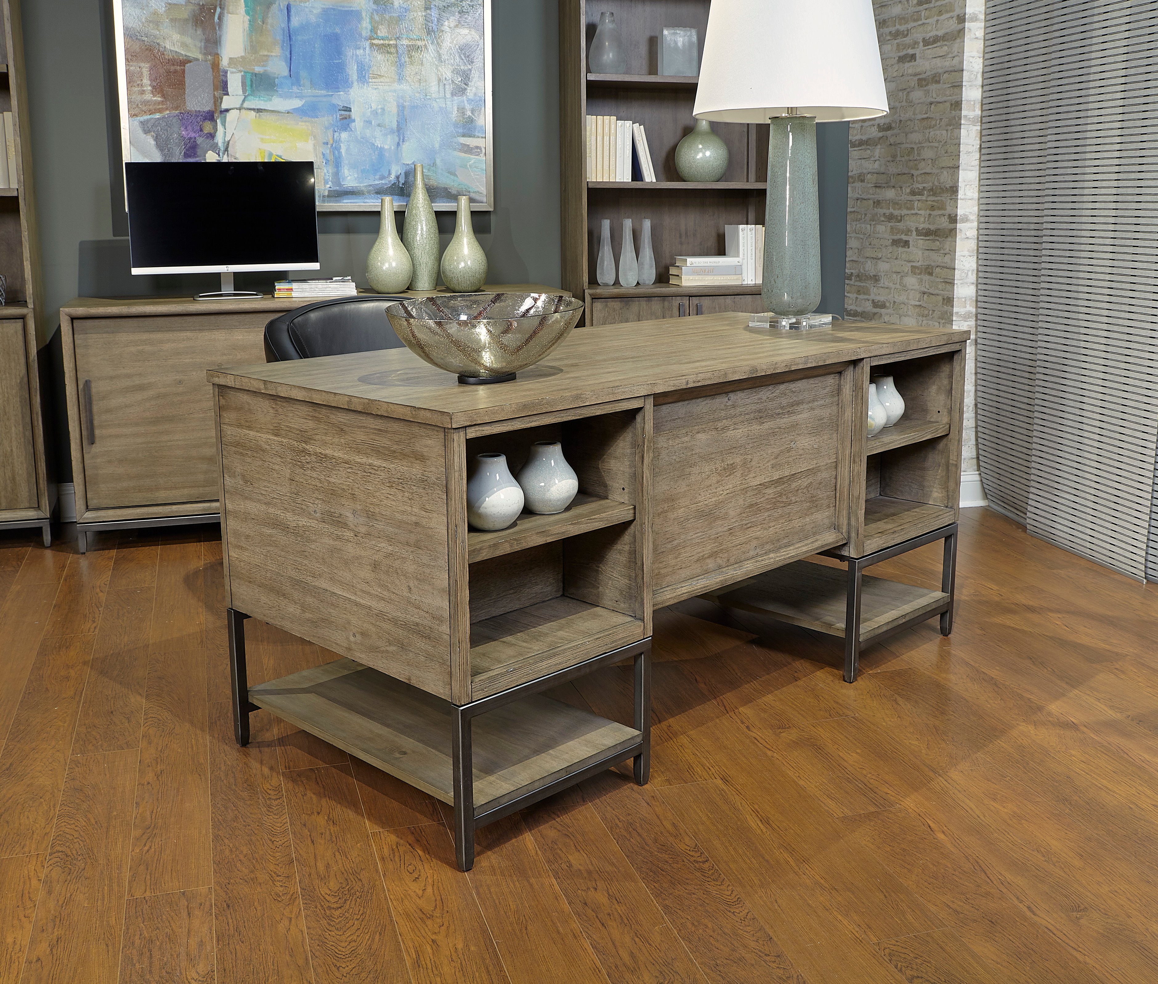 Trellis Desert Brown Contemporary Home Office Desk-3