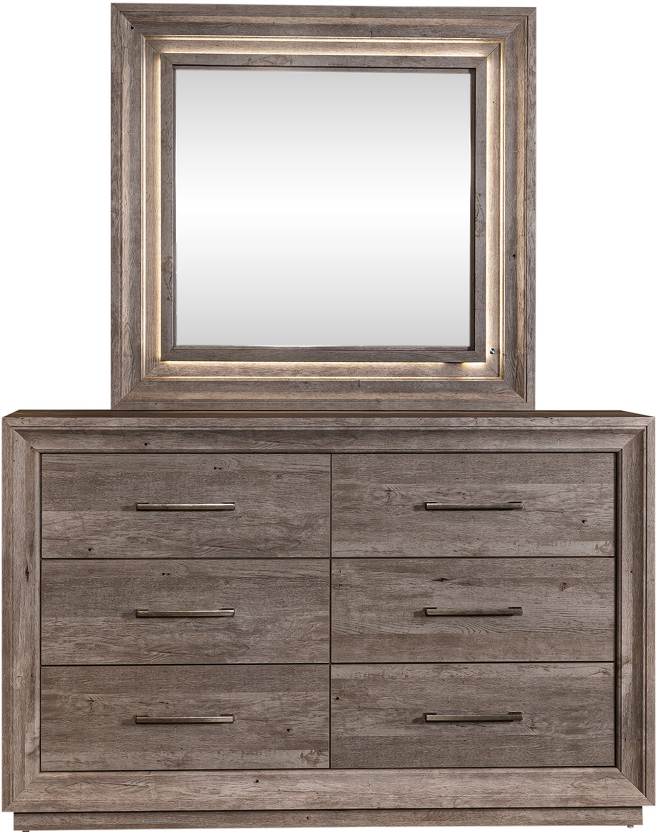 Horizons Rustic Contemporary Gray Dresser-7