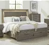 Horizons Contemporary Gray King Storage Bed with LED Lights