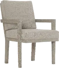 Modern Shale Gray Upholstered Dining Room Armchair - Foundations