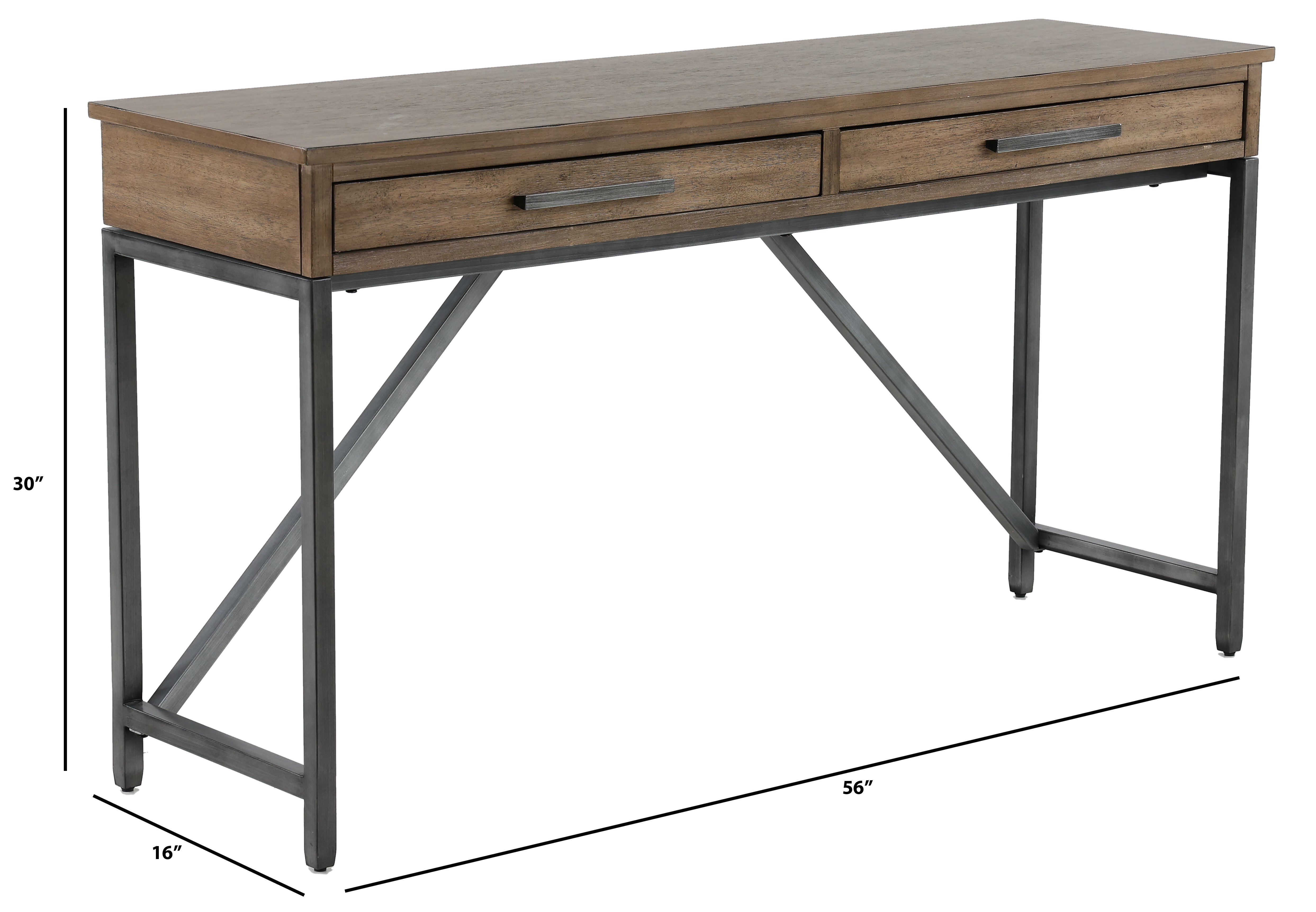 Trellis Desert Brown Contemporary Console Table-3