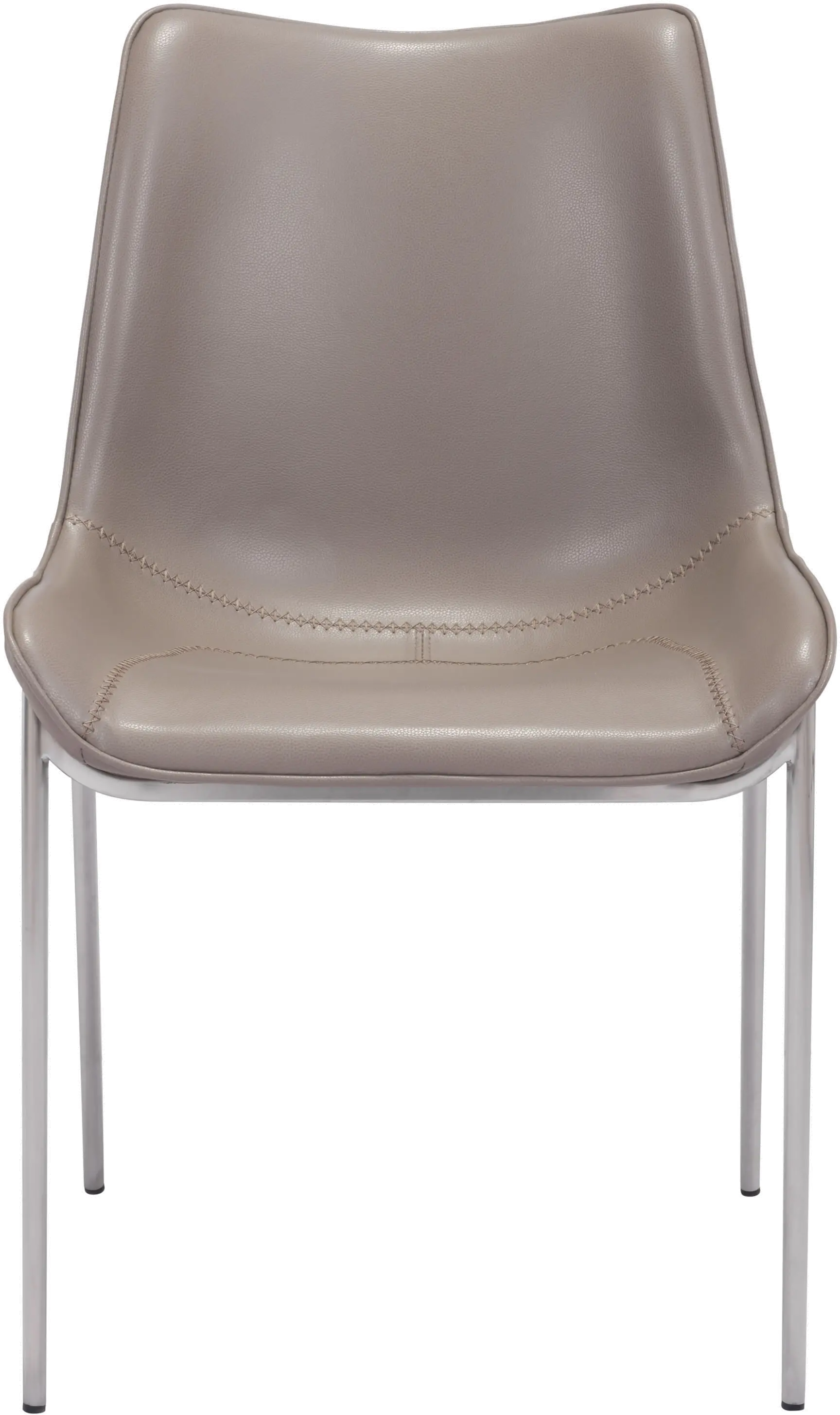 Gray and Silver Dining Room Chair (Set of 2) - Magnus-1