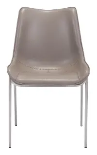 Gray and Silver Dining Room Chair (Set of 2) - Magnus