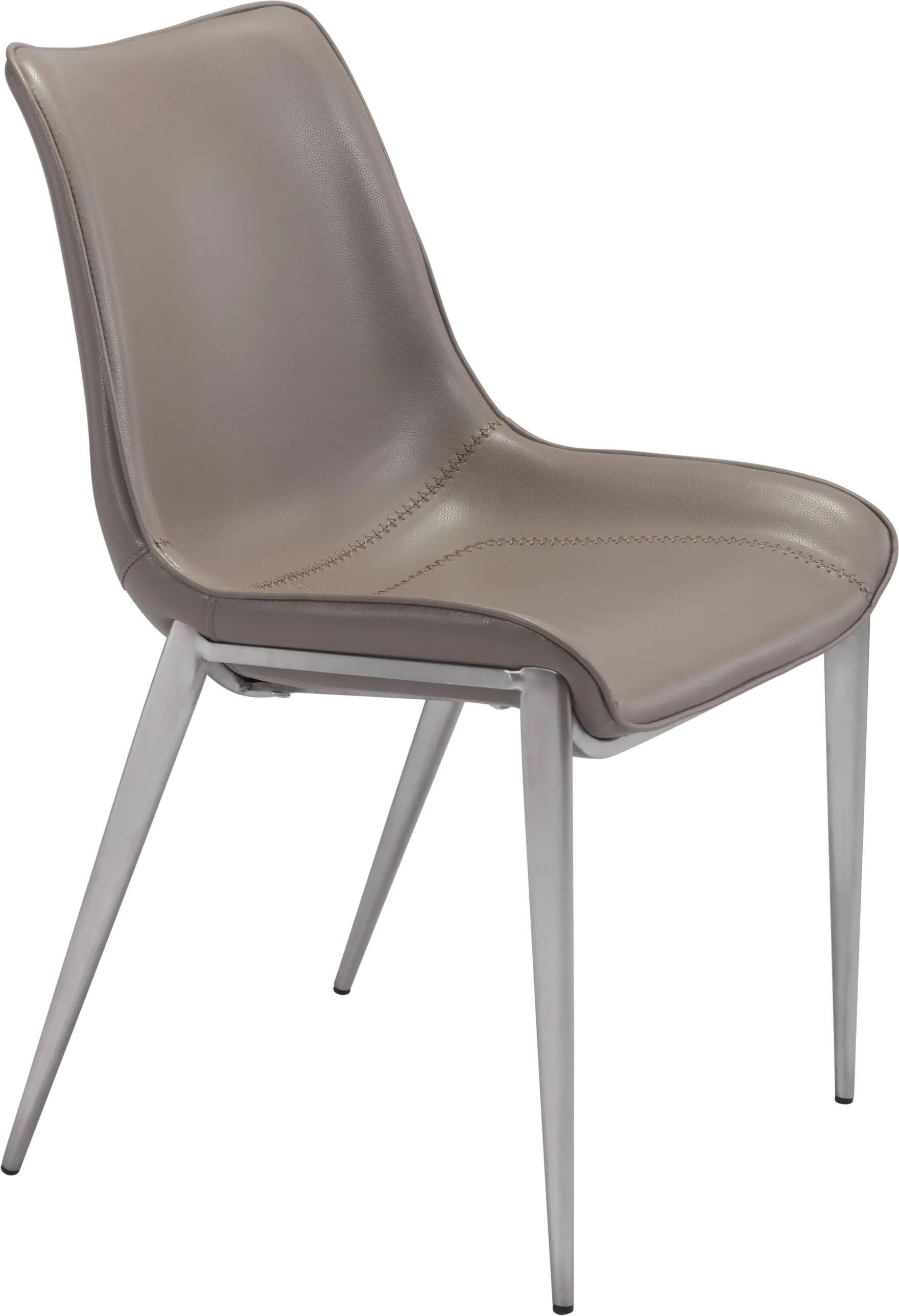 Gray and Silver Dining Room Chair (Set of 2) - Magnus-4