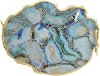 Modern Multi Color Tray with Gold Trim and Handles