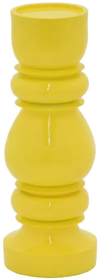 14 Inch Yellow Candle Holder