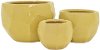 5 Inch Yellow Round Dimensional Planter