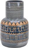 11 Inch Blue Tribal Vase