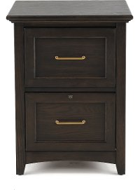 Traditional Charcoal 2 Drawer File Cabinet - Addison