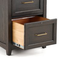Traditional Charcoal 2 Drawer File Cabinet - Addison-2