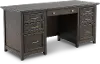 Addison Gray 66 Inch Executive Desk