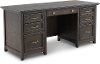 Traditional Charcoal Gray 66 Inch Executive Desk - Addison