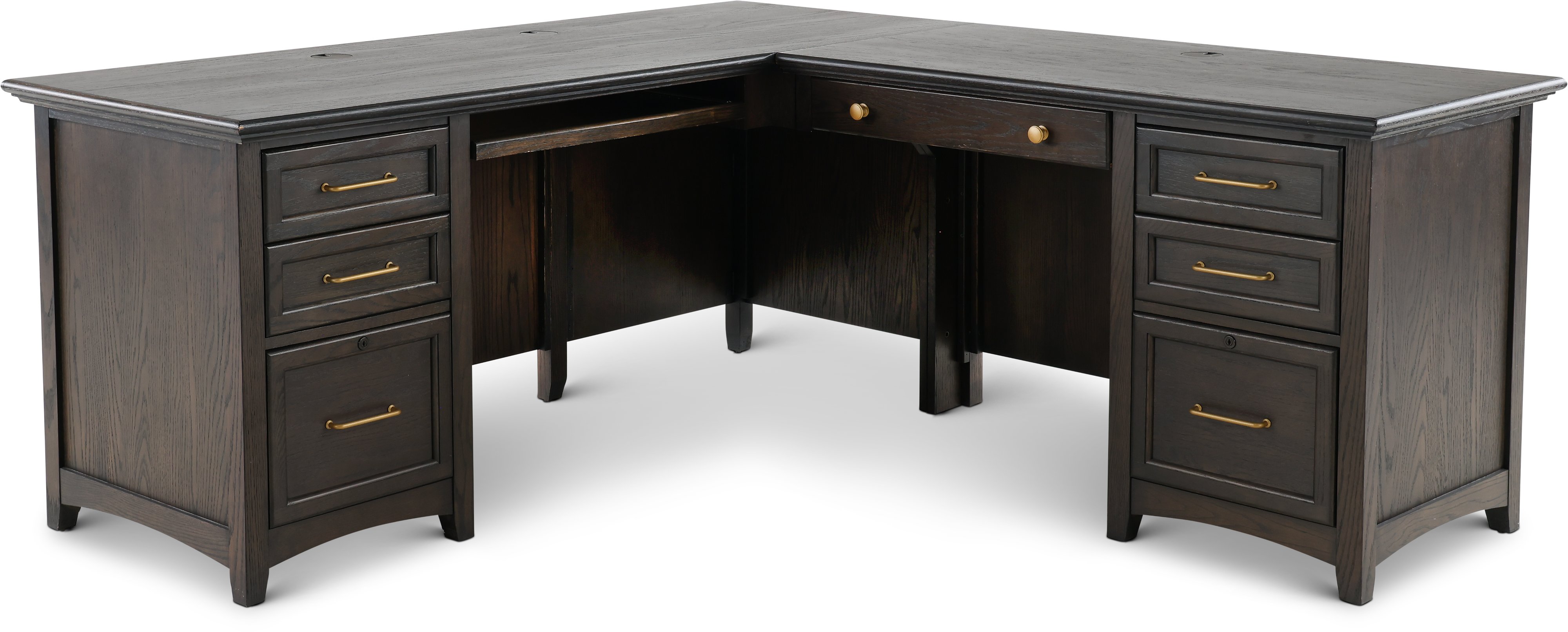 Addison Charcoal Gray 64 Inch Desk with Return-1
