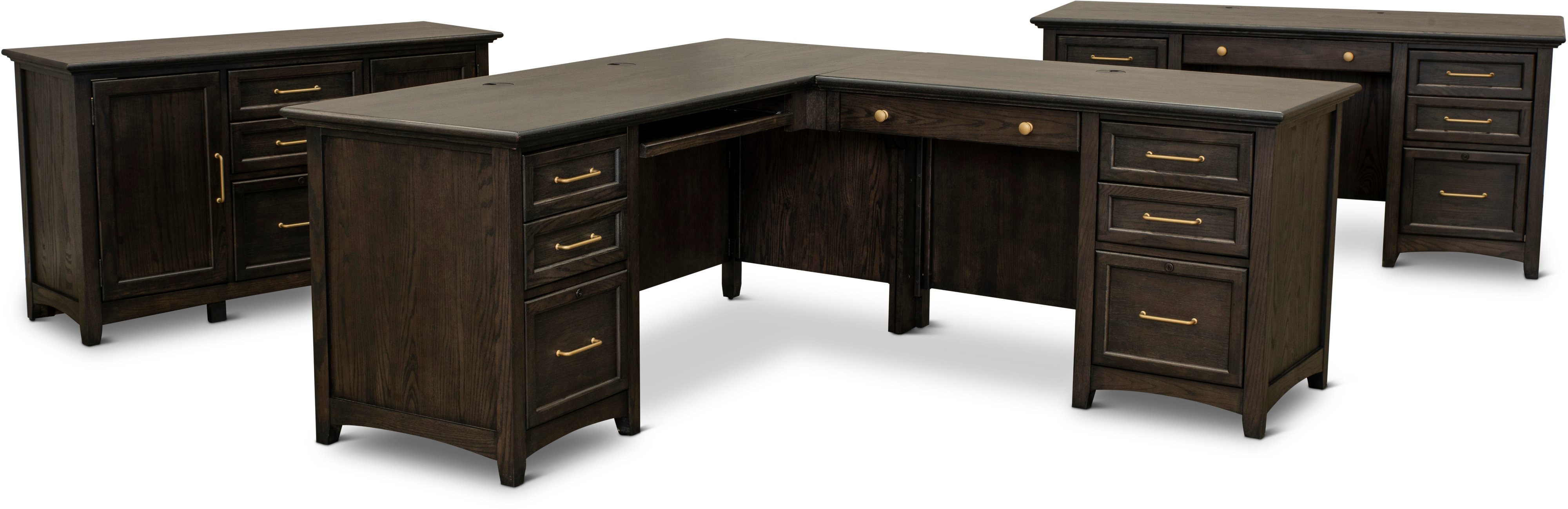 Addison Charcoal Gray 64 Inch Desk with Return-2