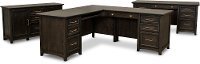 Charcoal Gray 64 Inch Desk with Return - Addison-2