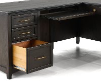 Charcoal Gray 64 Inch Desk with Return - Addison-5