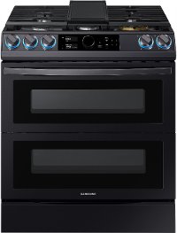 NY63T8751SG Samsung 30 Inch Dual Fuel Flex Duo Smart Range with SmartDial - 6.3 cu. ft., Black Stainless Steel