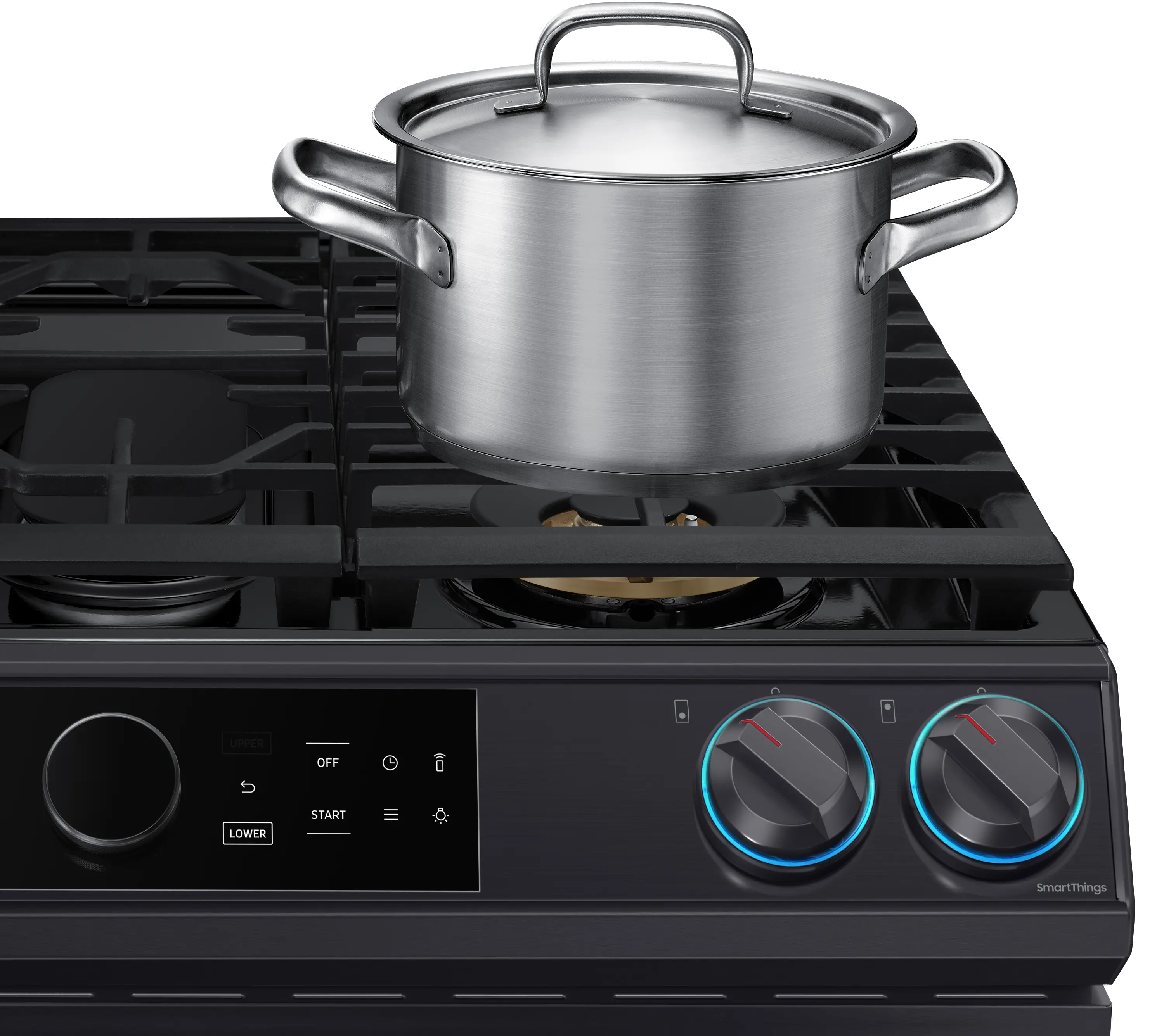 NY63T8751SG Samsung 30 Inch Dual Fuel Flex Duo Smart Range with SmartDial - 6.3 cu. ft., Black Stainless Steel-4