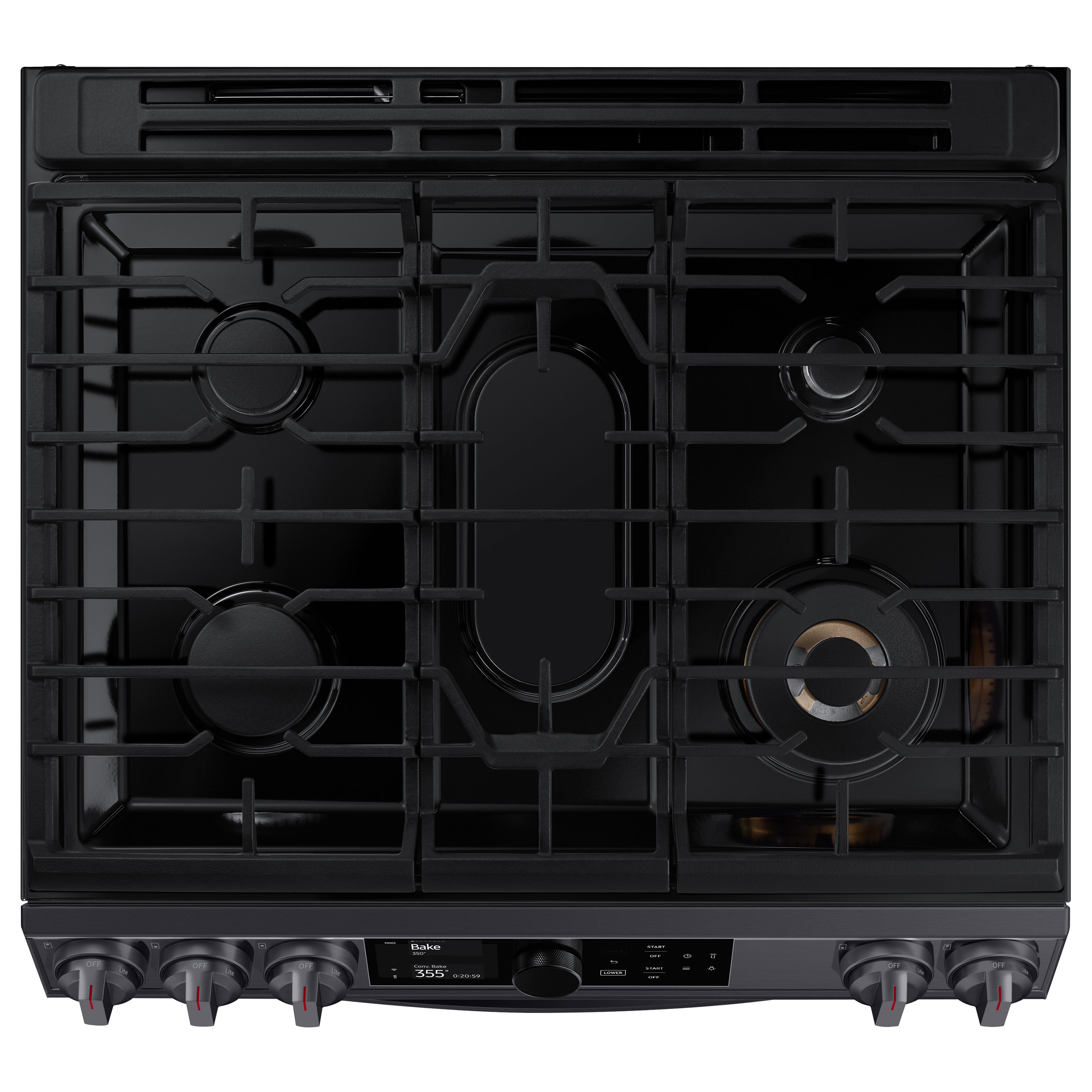NY63T8751SG Samsung 30 Inch Dual Fuel Flex Duo Smart Range with SmartDial - 6.3 cu. ft., Black Stainless Steel-5