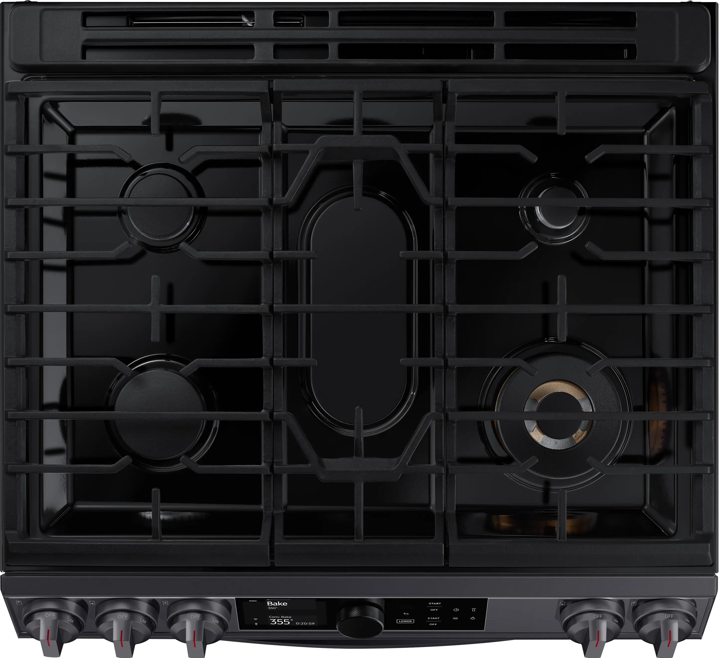 NY63T8751SG Samsung 30 Inch Dual Fuel Flex Duo Smart Range with SmartDial - 6.3 cu. ft., Black Stainless Steel-5
