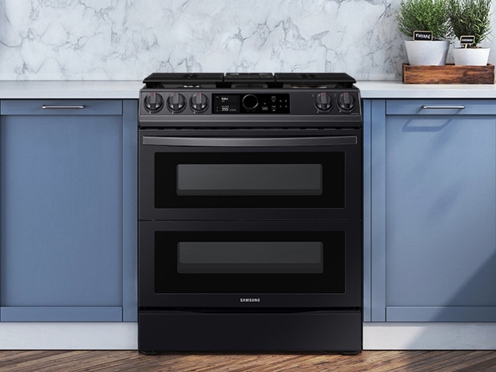 NY63T8751SG Samsung 30 Inch Dual Fuel Flex Duo Smart Range with SmartDial - 6.3 cu. ft., Black Stainless Steel-7