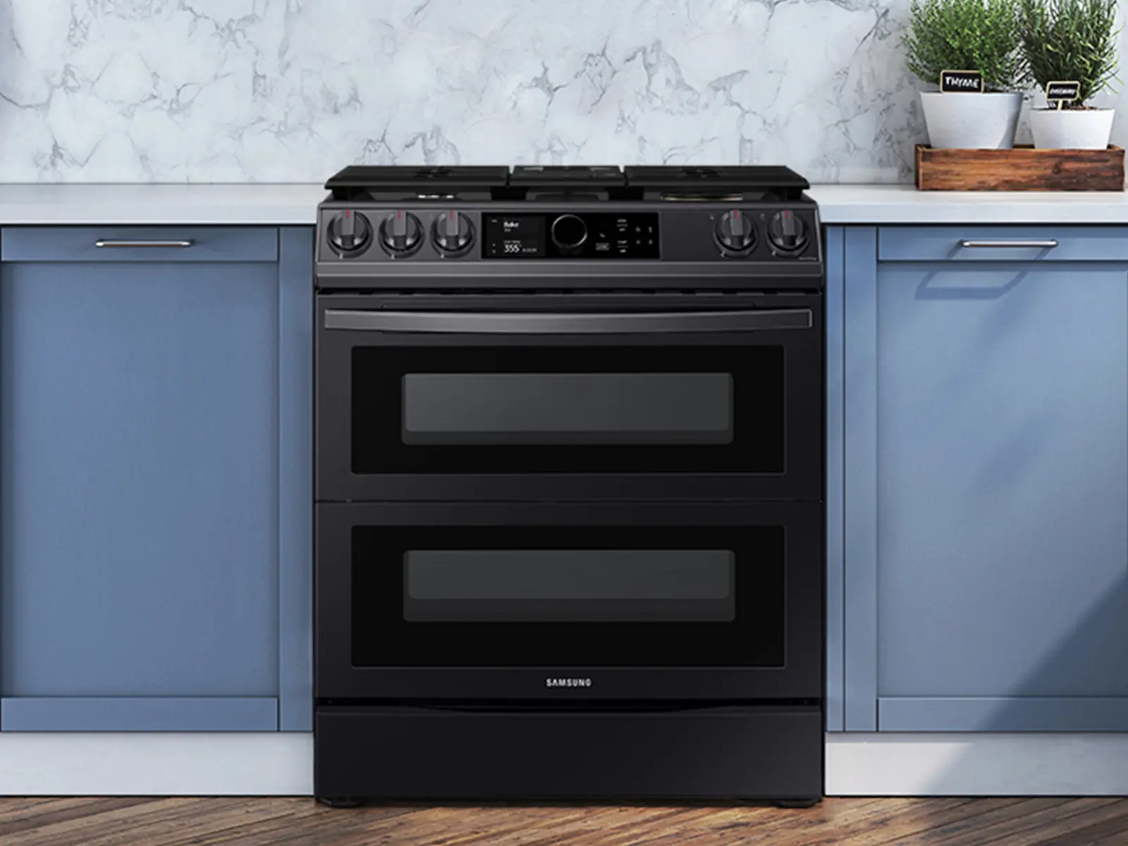 NY63T8751SG Samsung 30 Inch Dual Fuel Flex Duo Smart Range with SmartDial - 6.3 cu. ft., Black Stainless Steel-7