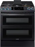 NY63T8751SG Samsung 6.3 cu ft Flex Duo Dual Fuel Range with SmartDial - Black Stainless Steel