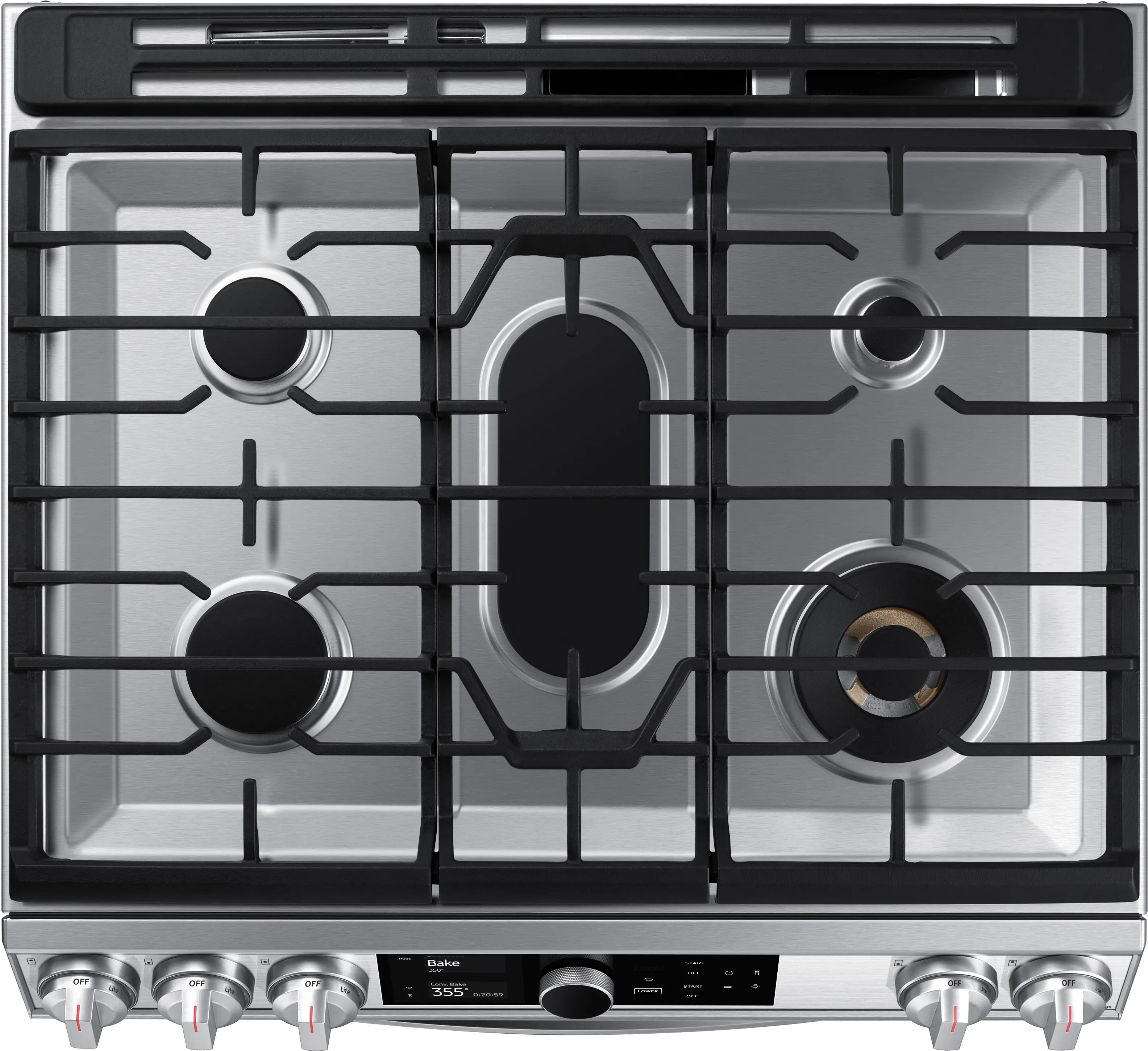 NY63T8751SS Samsung 30 Inch Dual Fuel Flex Duo Smart Range with SmartDial - 6.3 cu. ft., Fingerprint Resistant Stainless Steel-3
