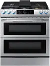 NY63T8751SS Samsung 30 Inch Dual Fuel Flex Duo Smart Range with SmartDial - 6.3 cu. ft., Stainless Steel