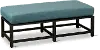 117CTN225S015-AL Anesis Blue Patio 2 Seat Bench with Sunbrella Cushion