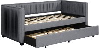 Modern Gray Twin Daybed with Trundle - Emery-2