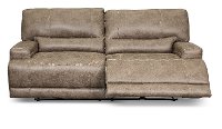 Mushroom Tan Power Reclining Sofa - Omega-3