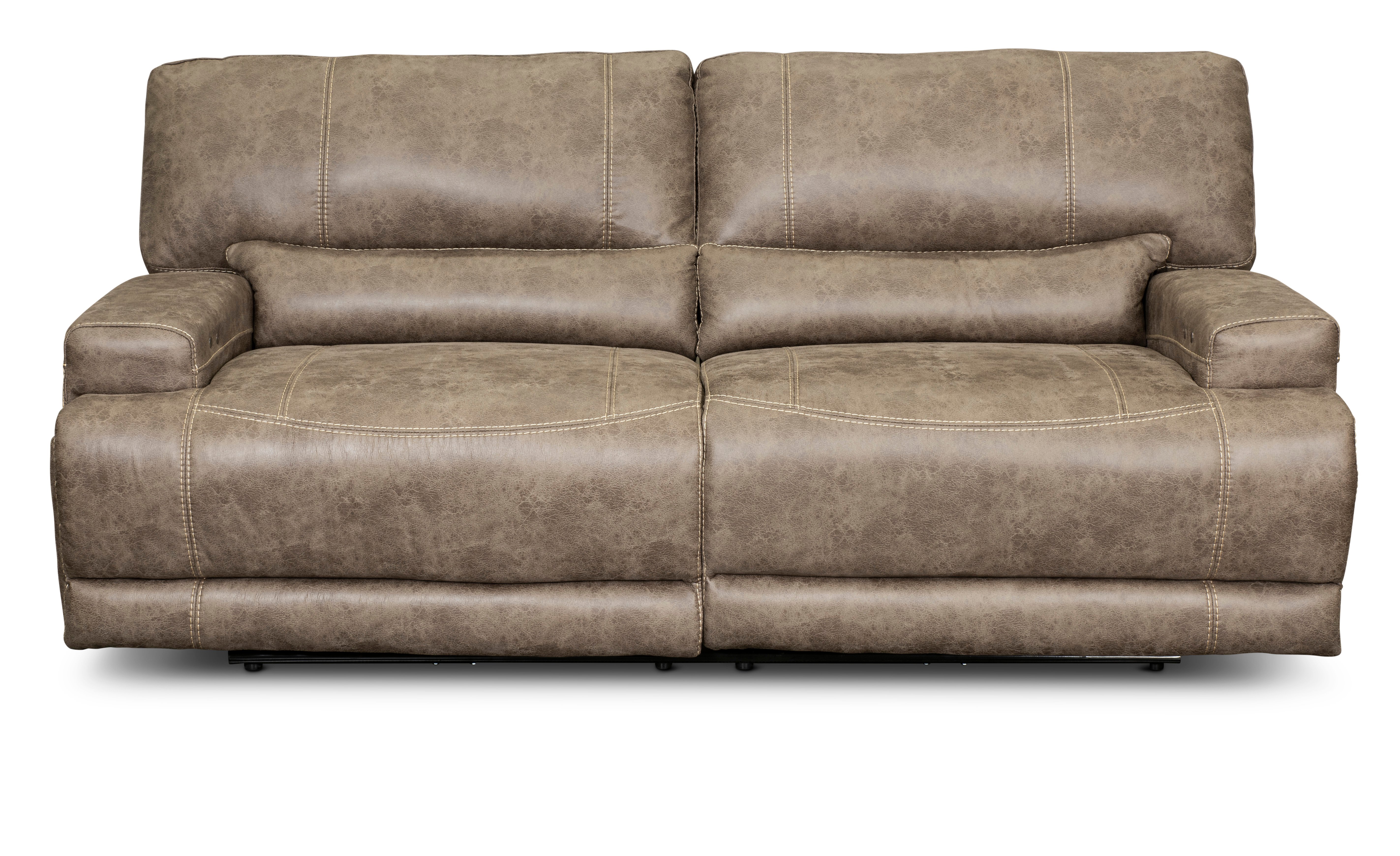 Omega Mushroom Tan Power Reclining Sofa-1