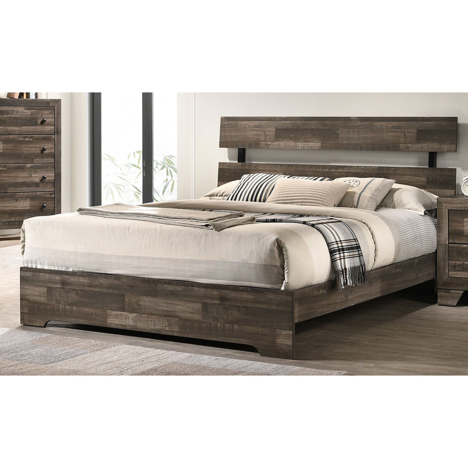 Alix Gray King Size Bed-1