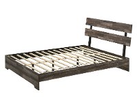Alix Rustic Contemporary Gray King Size Bed-2
