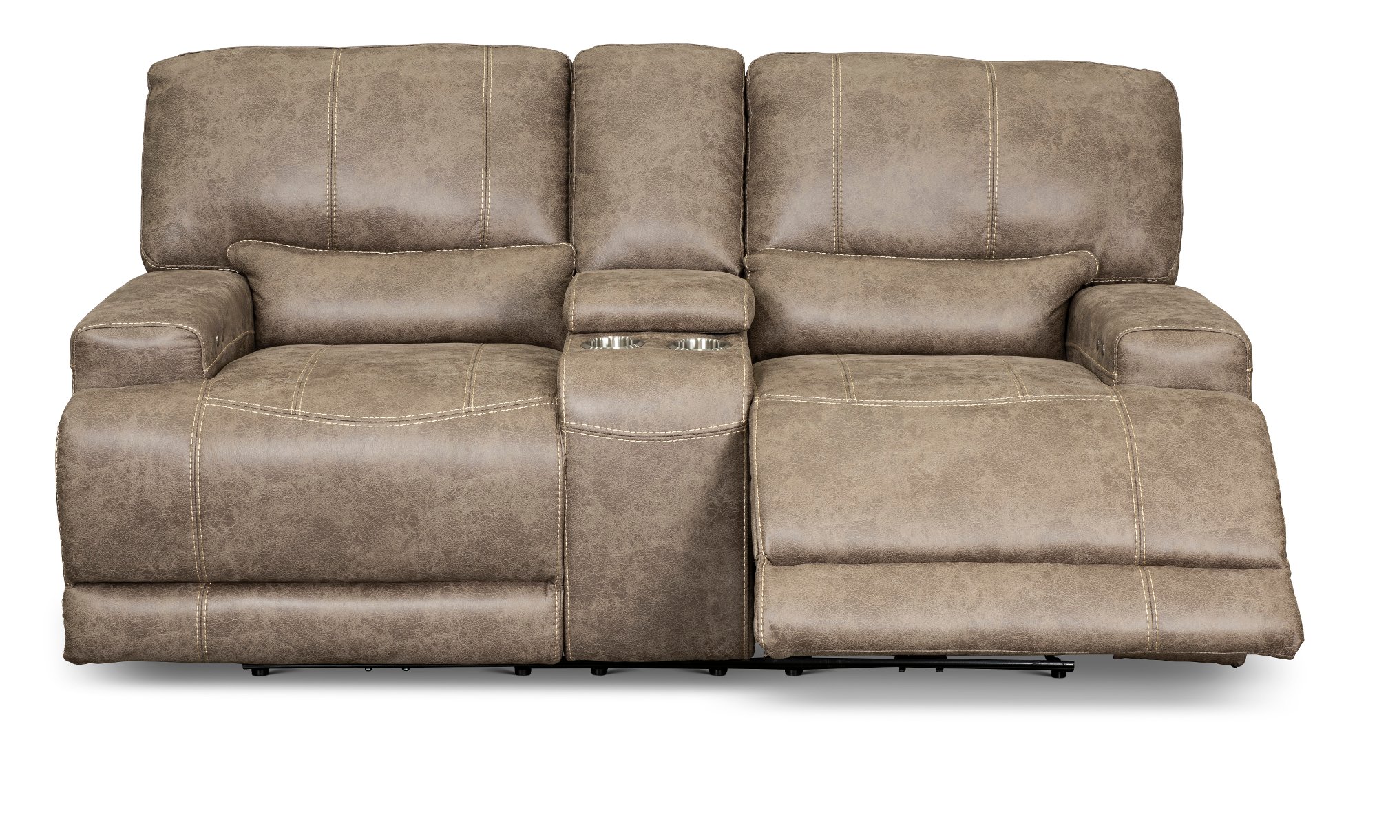 Omega Tan Power Reclining Loveseat with Console-3