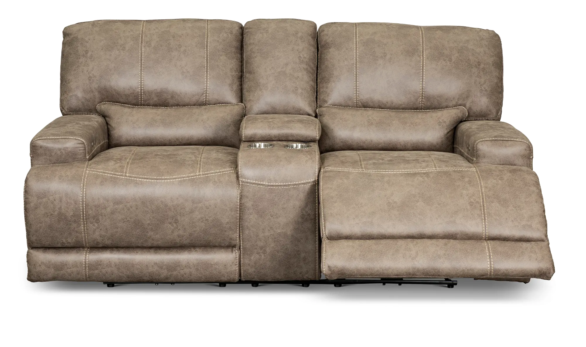 Omega Tan Power Reclining Loveseat with Console-3