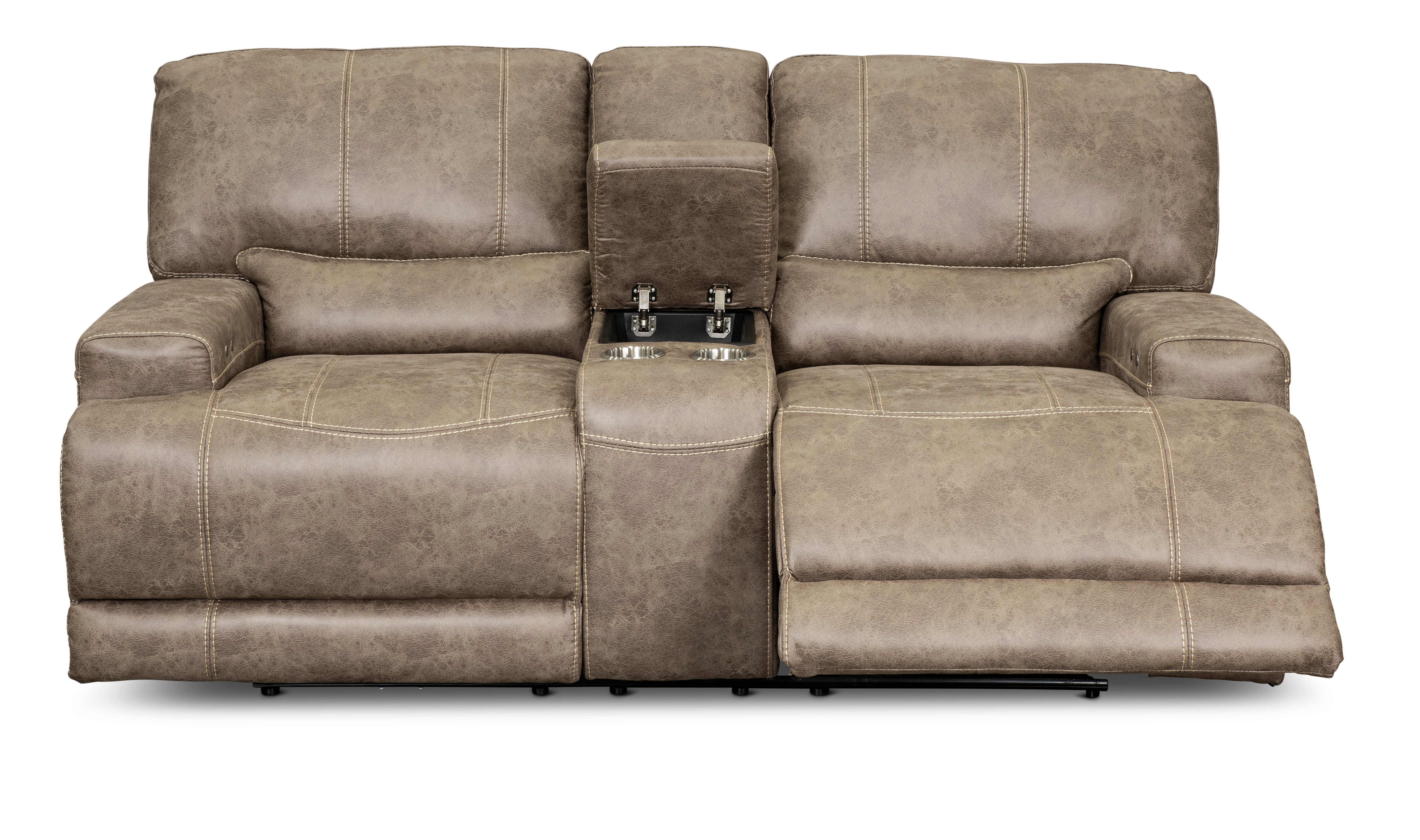 Omega Tan Power Reclining Loveseat with Console-4