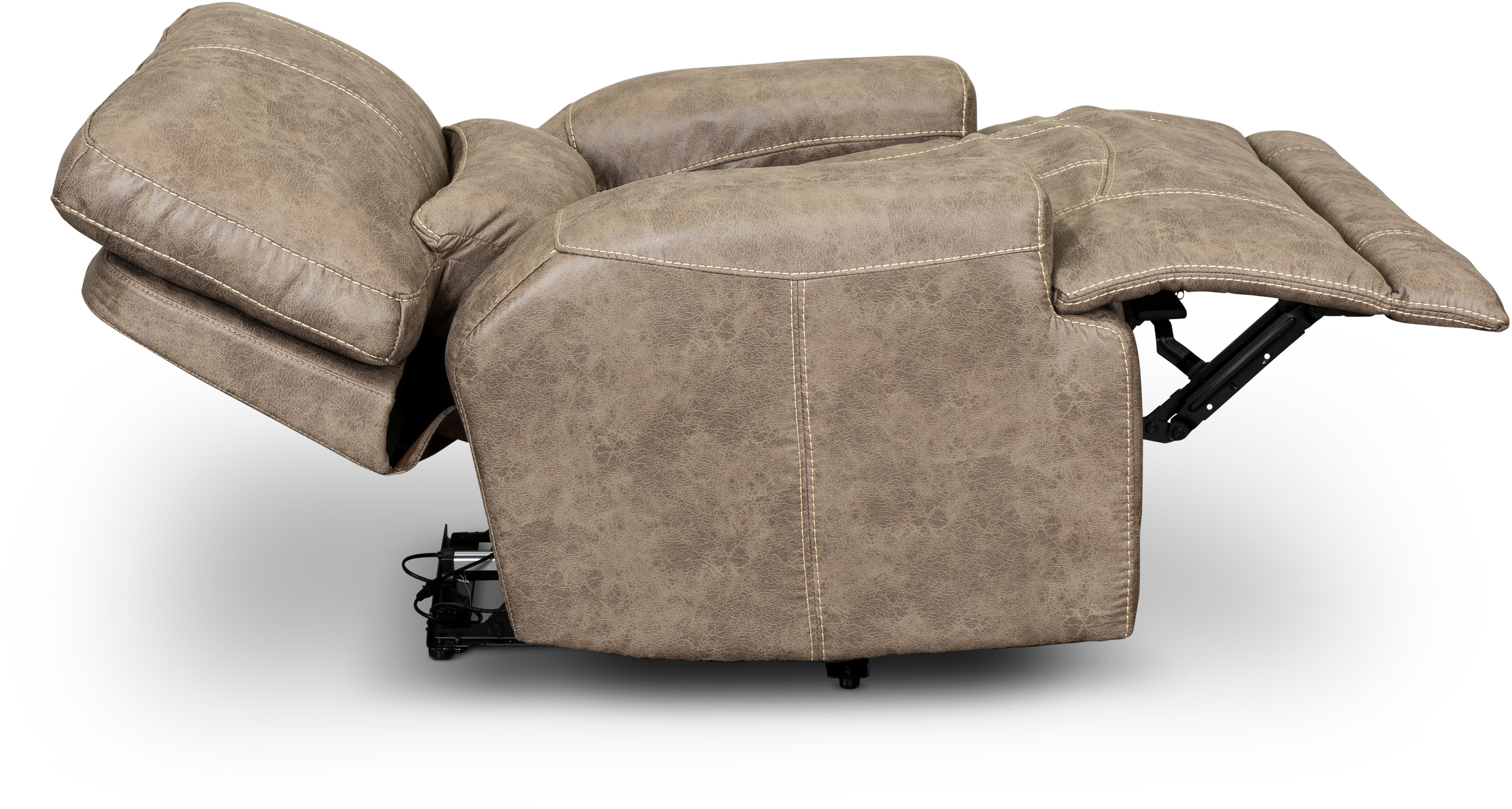 Omega Mushroom Tan Power Recliner-3